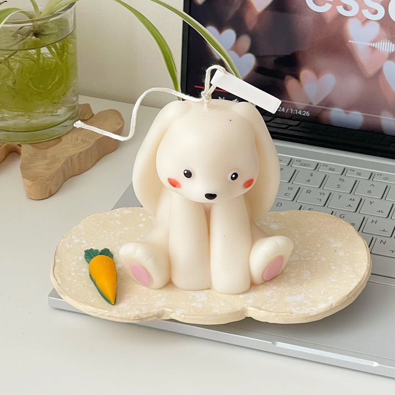 Candle Supplies In Bulk - Sitting Rabbit Silicone Candle Mold 3D