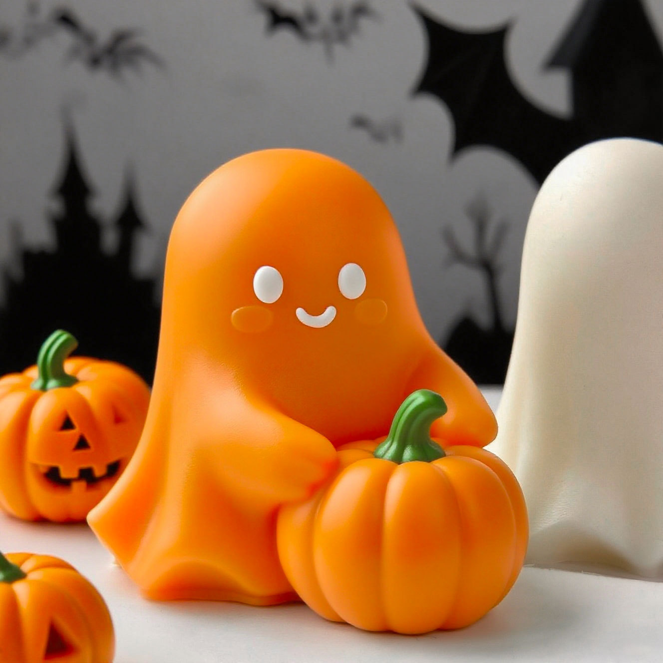 Candle Supplies In Bulk - Halloween Ghost Pumpkin Silicone Mold DIY