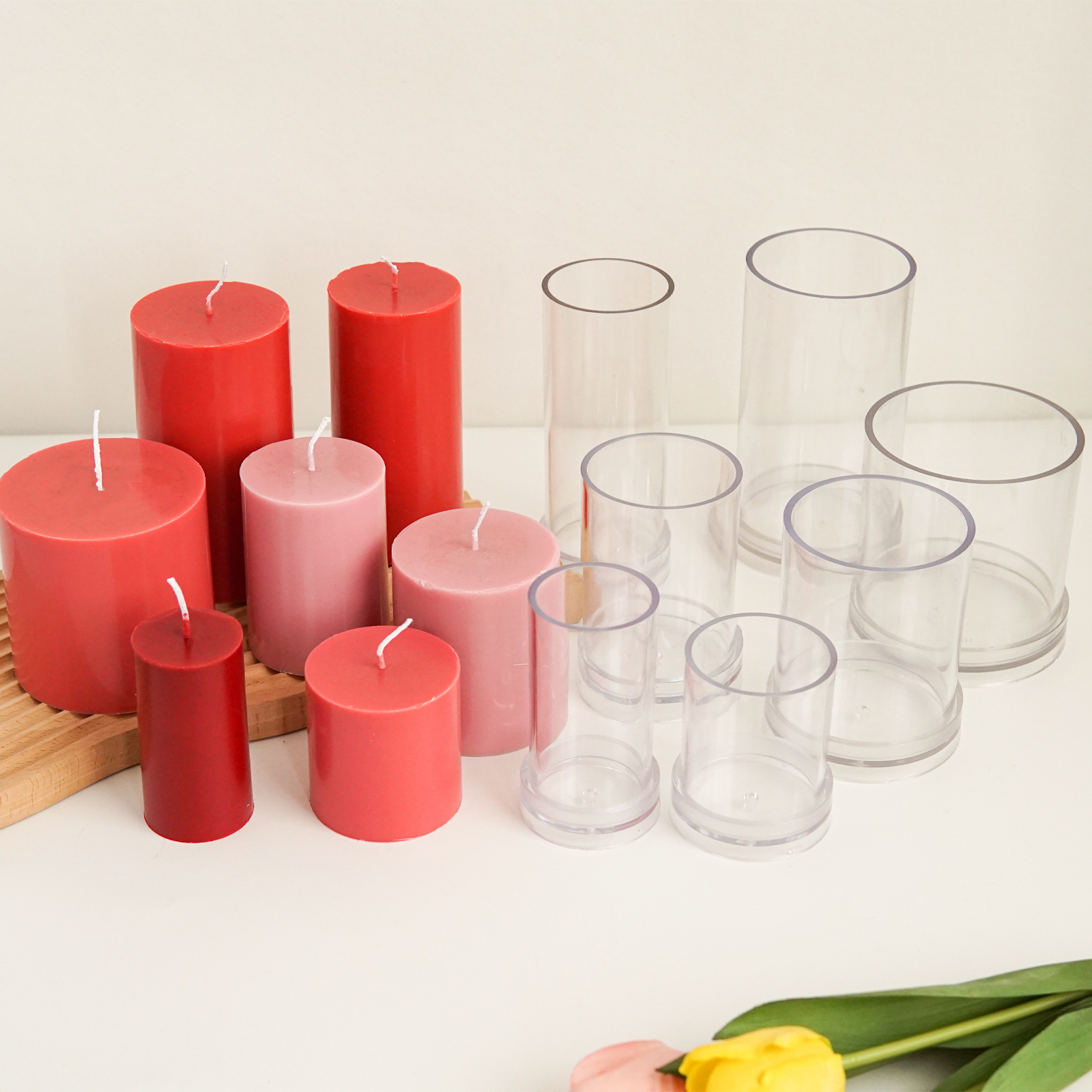 Candle Supplies In Bulk - Various 3D Cylindrical Candle Mould Plastics