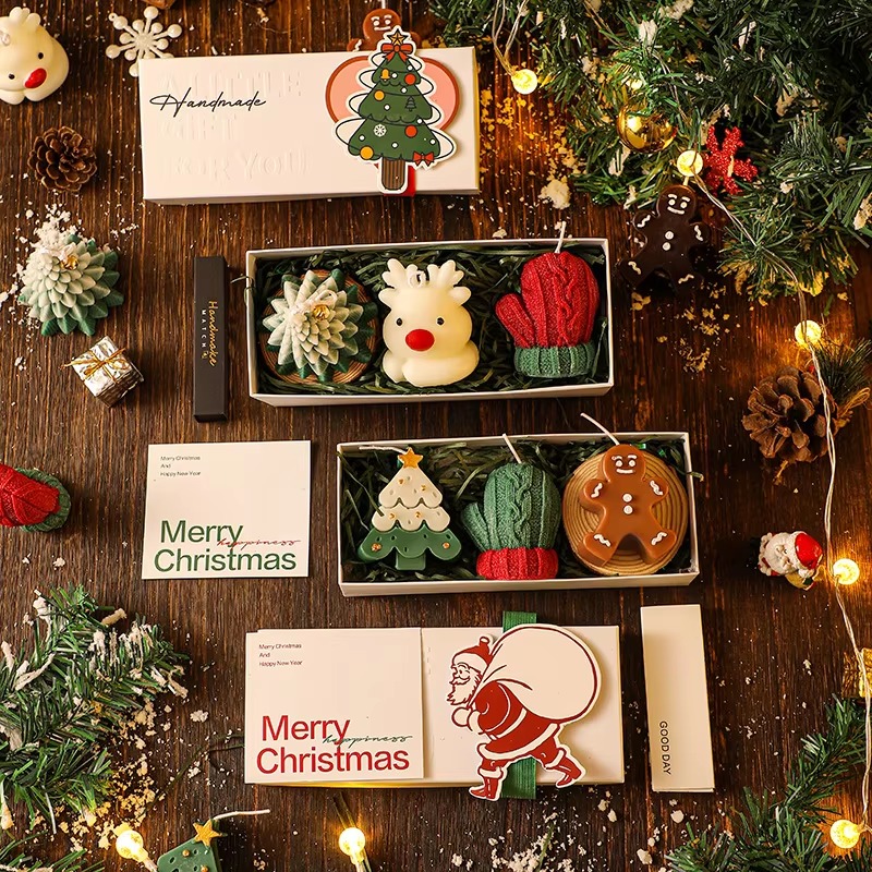 3Pcs Handmade Christmas Scente - Candle Souvenir review and price