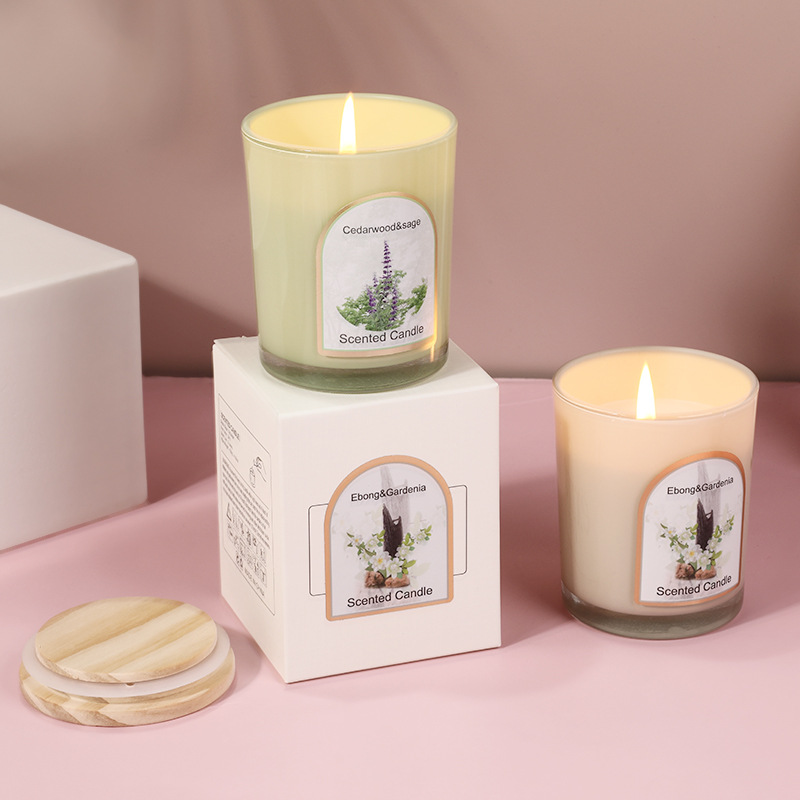 Wood cover colored glass scent - Candle Souvenir review and price