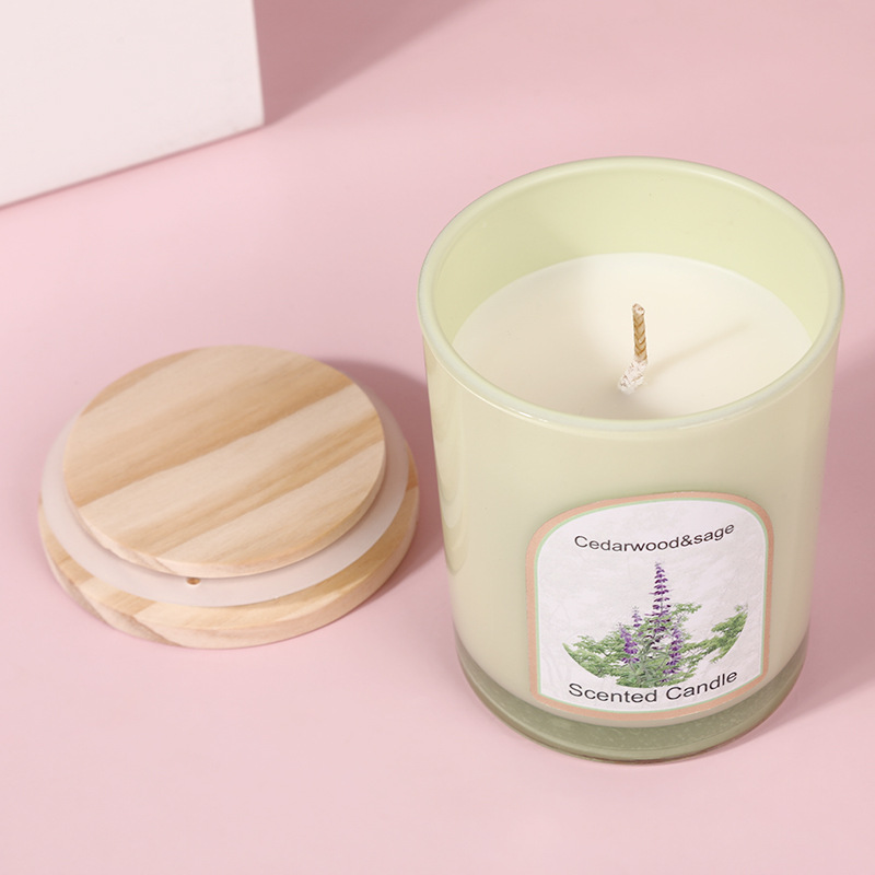 Wood cover colored glass scent - Candle Souvenir review and price