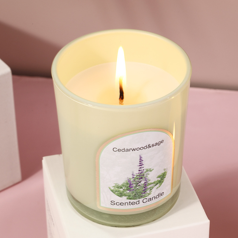 Wood cover colored glass scent - Candle Souvenir review and price