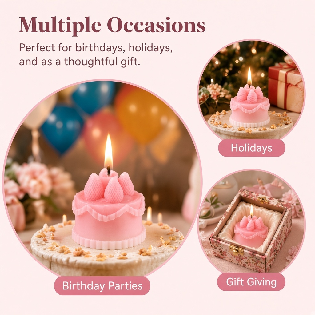 1Pc Cake-Shaped Scented Candle - Candle Souvenir review and price