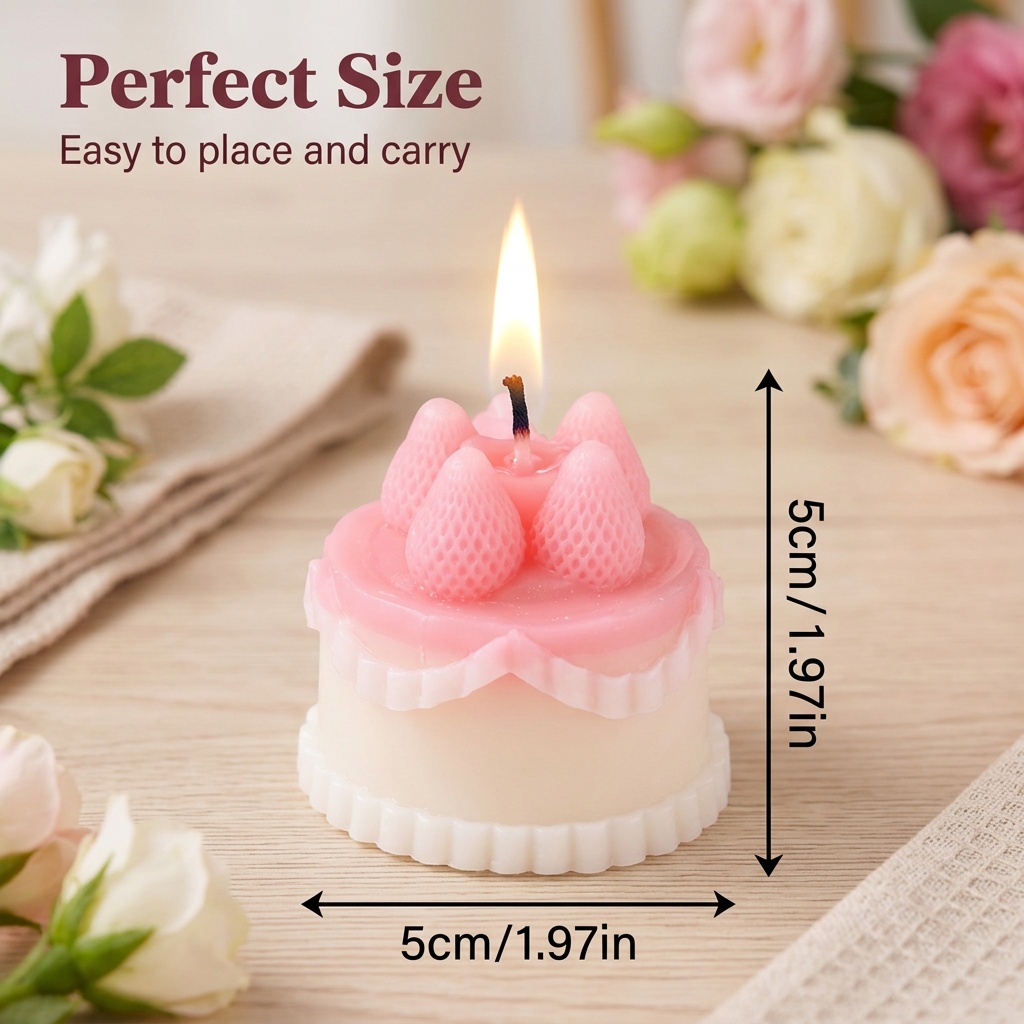 1Pc Cake-Shaped Scented Candle - Candle Souvenir review and price
