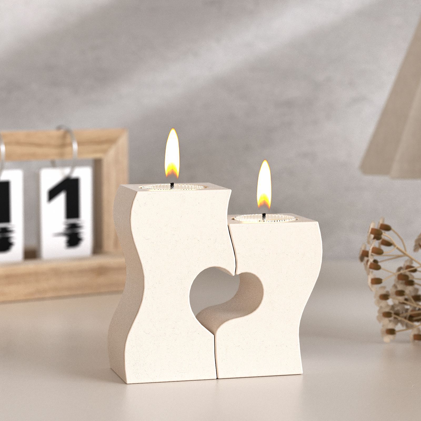 S Heart Candlestick Silicone M - Candle Souvenir review and price